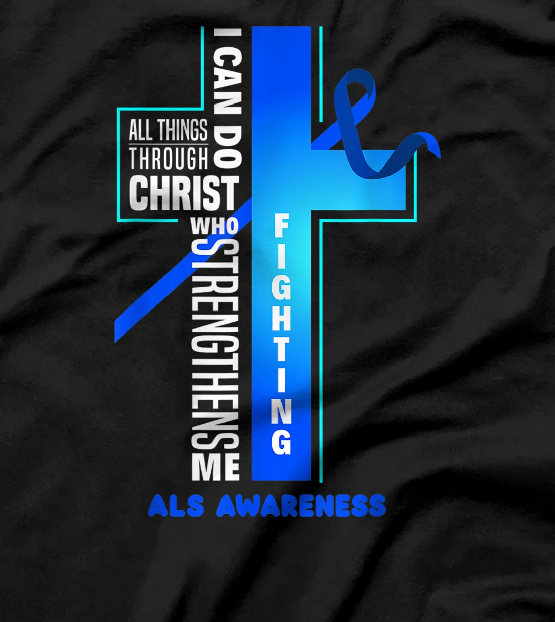 Faith God Jesus Christ ALS Warrior ALS Fighter ALS Awareness T-Shirt