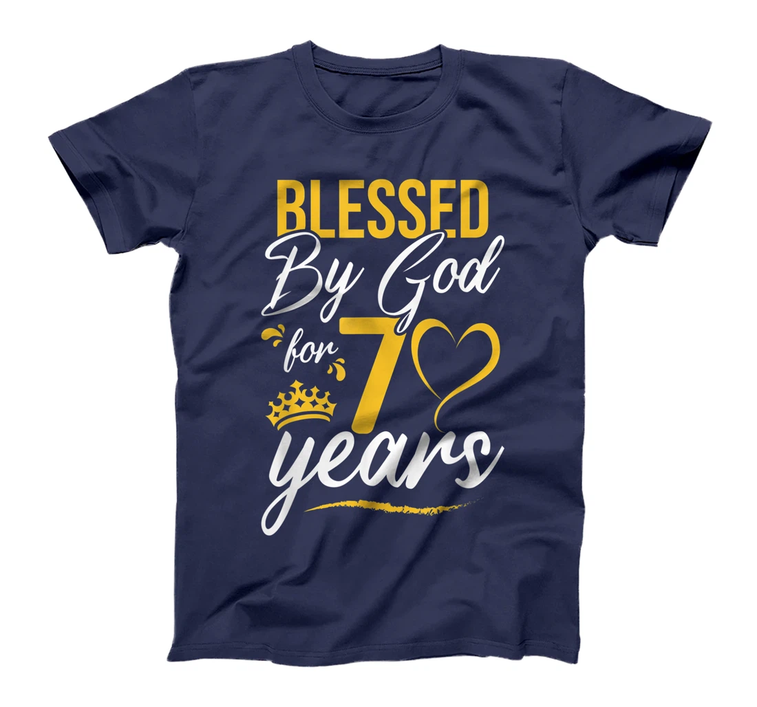 Vintage Happy 70 years Blessed by God for 70th Birthday gift T-Shirt