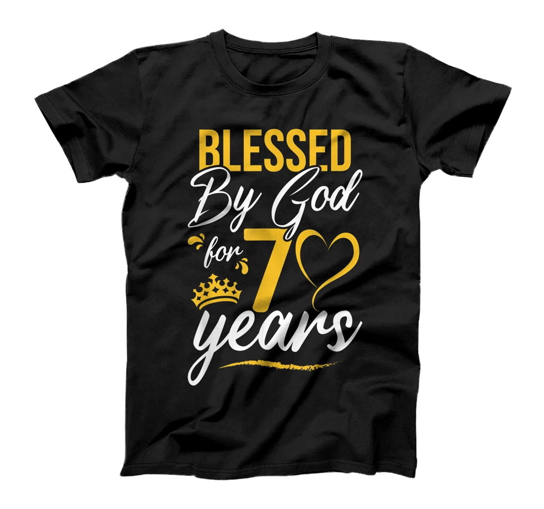 Vintage Happy 70 years Blessed by God for 70th Birthday gift T-Shirt
