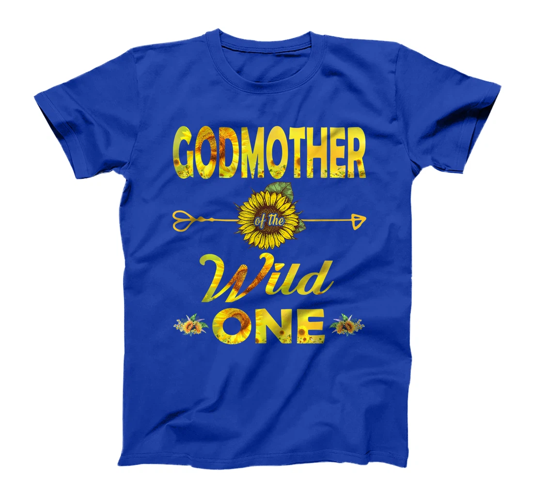 Godmother Of The Wild One-1St Birthday Sunflower Outfit T-Shirt