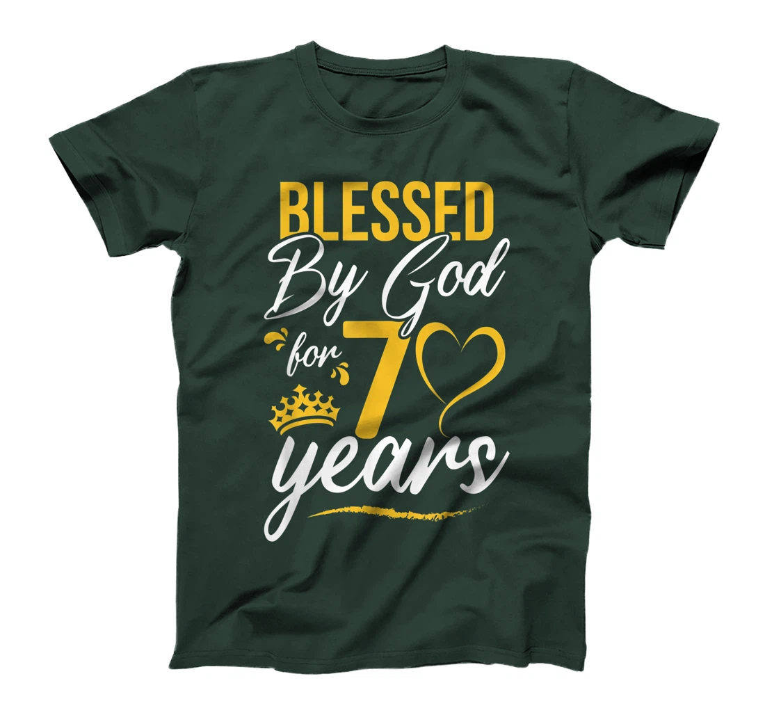 Vintage Happy 70 years Blessed by God for 70th Birthday gift T-Shirt