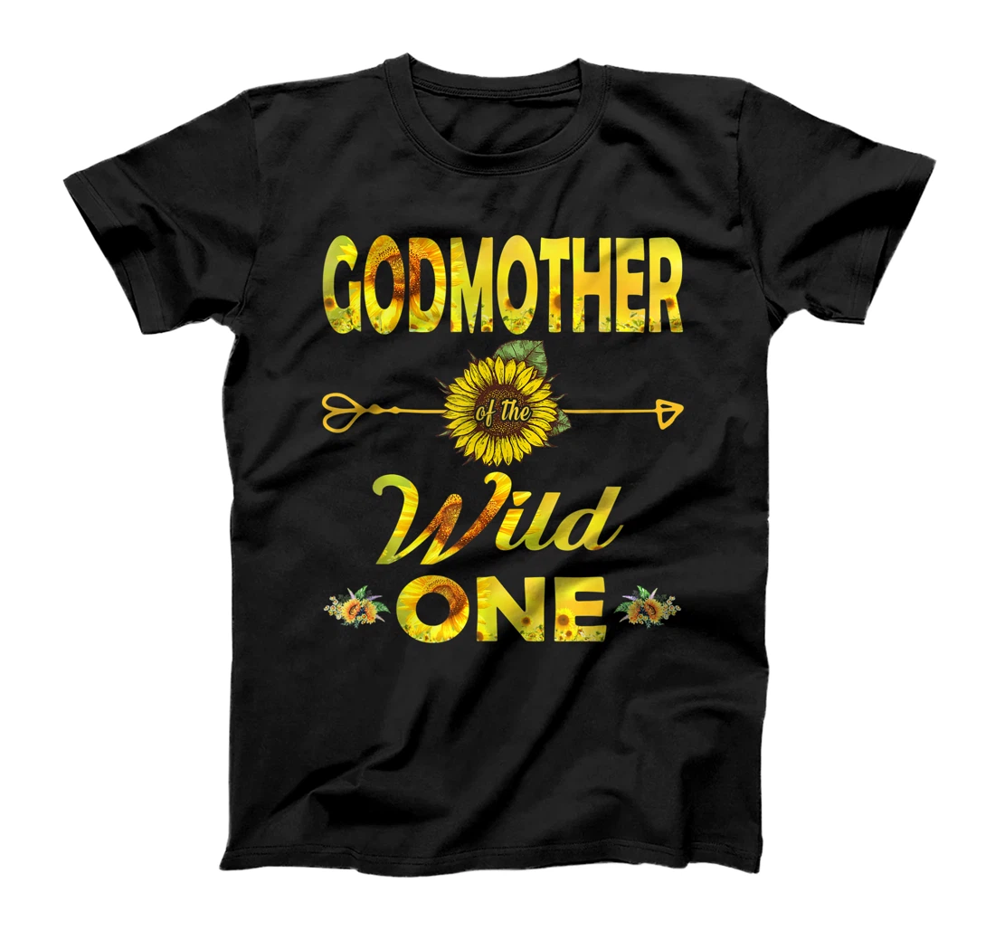 Godmother Of The Wild One-1St Birthday Sunflower Outfit T-Shirt