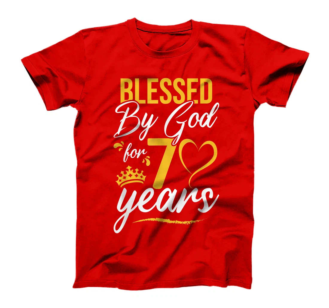 Vintage Happy 70 years Blessed by God for 70th Birthday gift T-Shirt