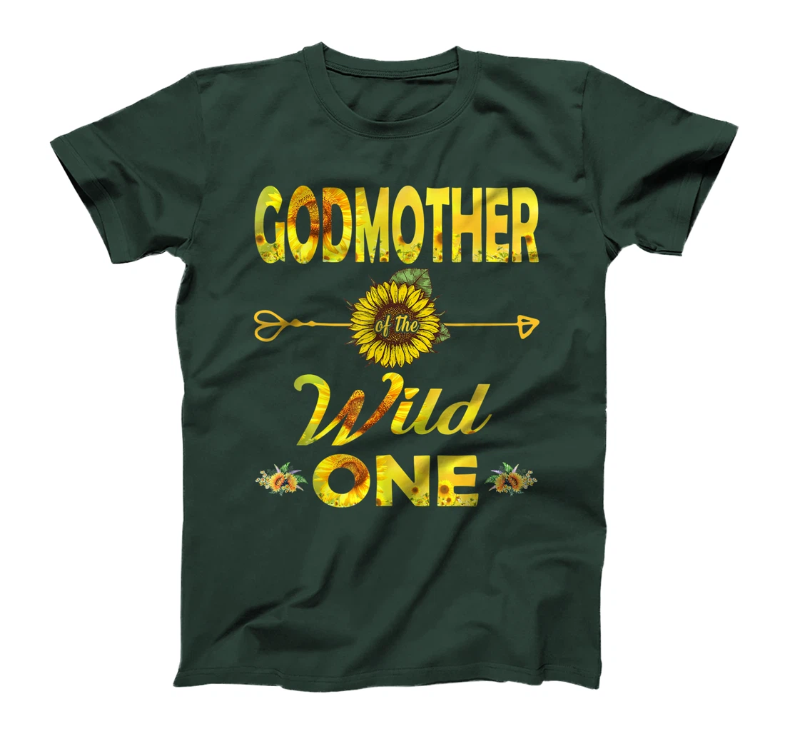 Godmother Of The Wild One-1St Birthday Sunflower Outfit T-Shirt