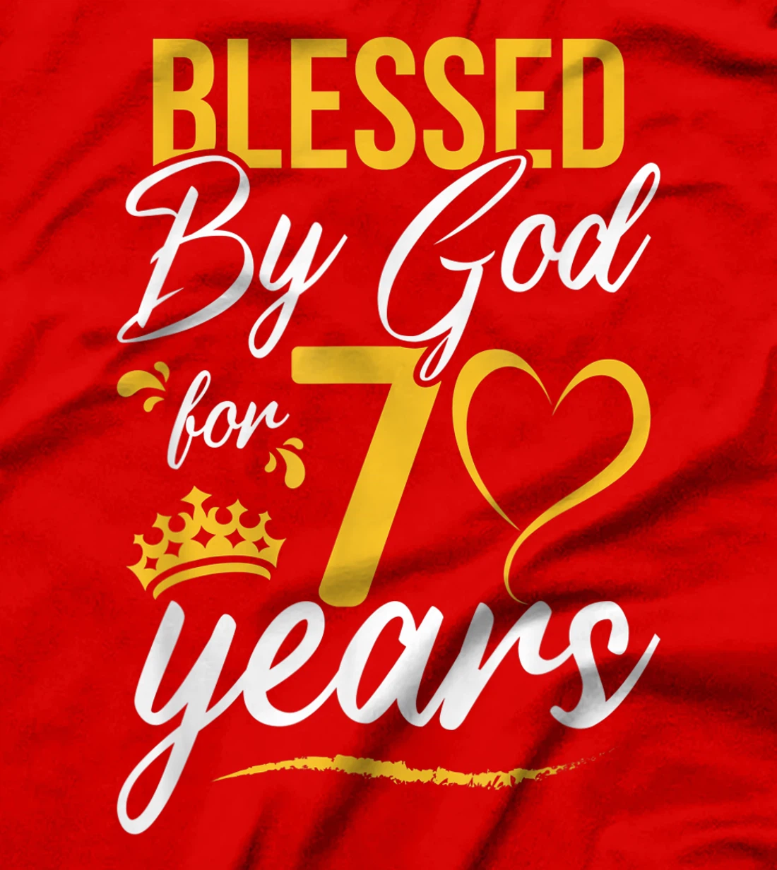 Vintage Happy 70 years Blessed by God for 70th Birthday gift T-Shirt