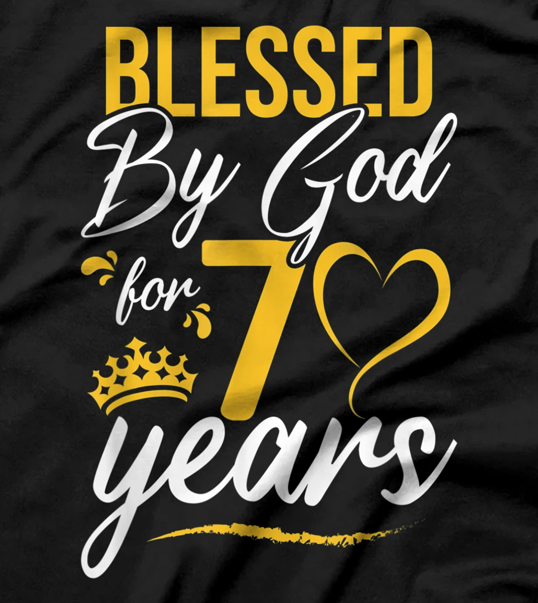 Vintage Happy 70 years Blessed by God for 70th Birthday gift T-Shirt