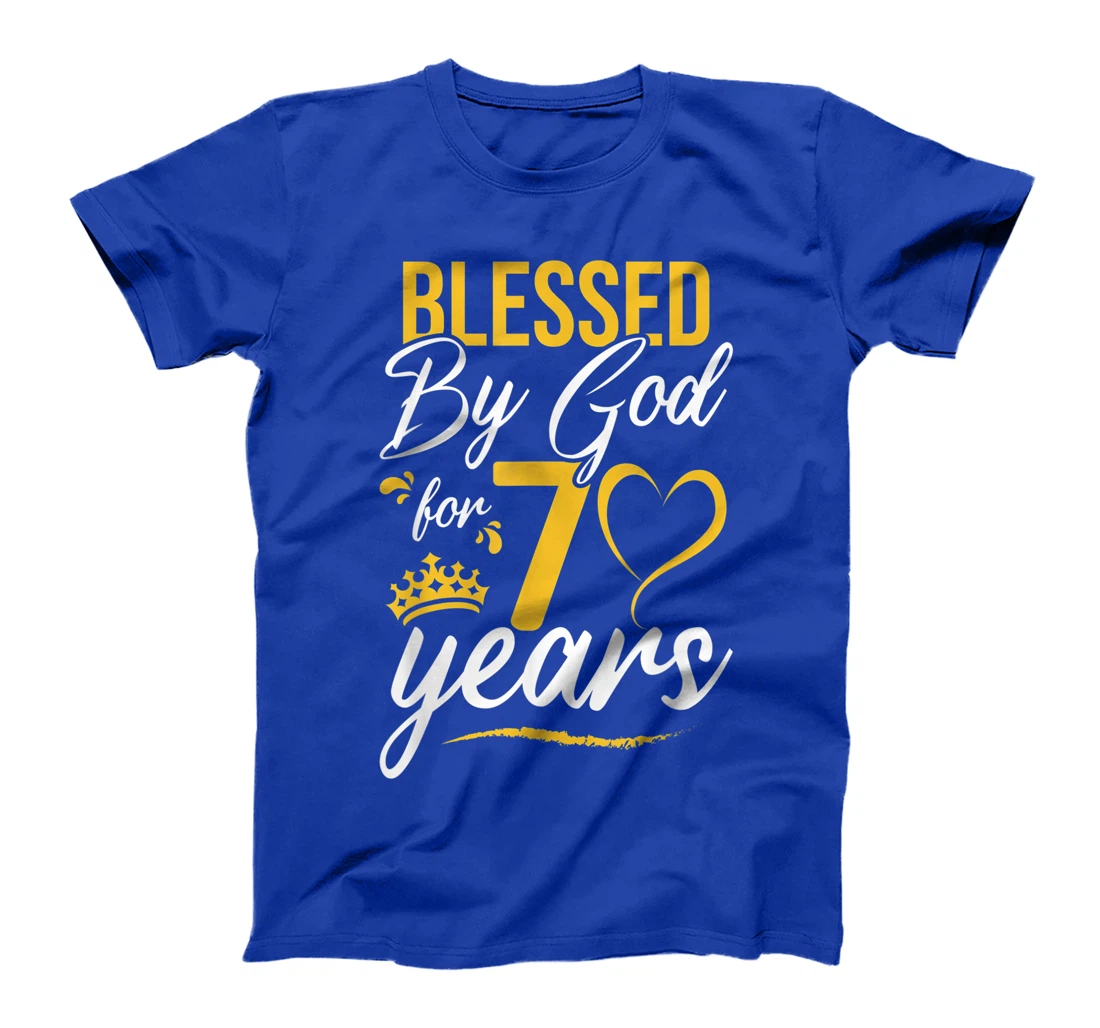 Vintage Happy 70 years Blessed by God for 70th Birthday gift T-Shirt