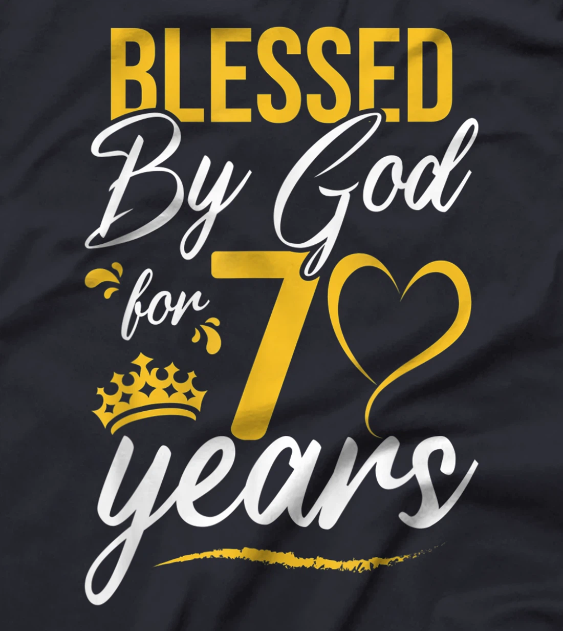 Vintage Happy 70 years Blessed by God for 70th Birthday gift T-Shirt