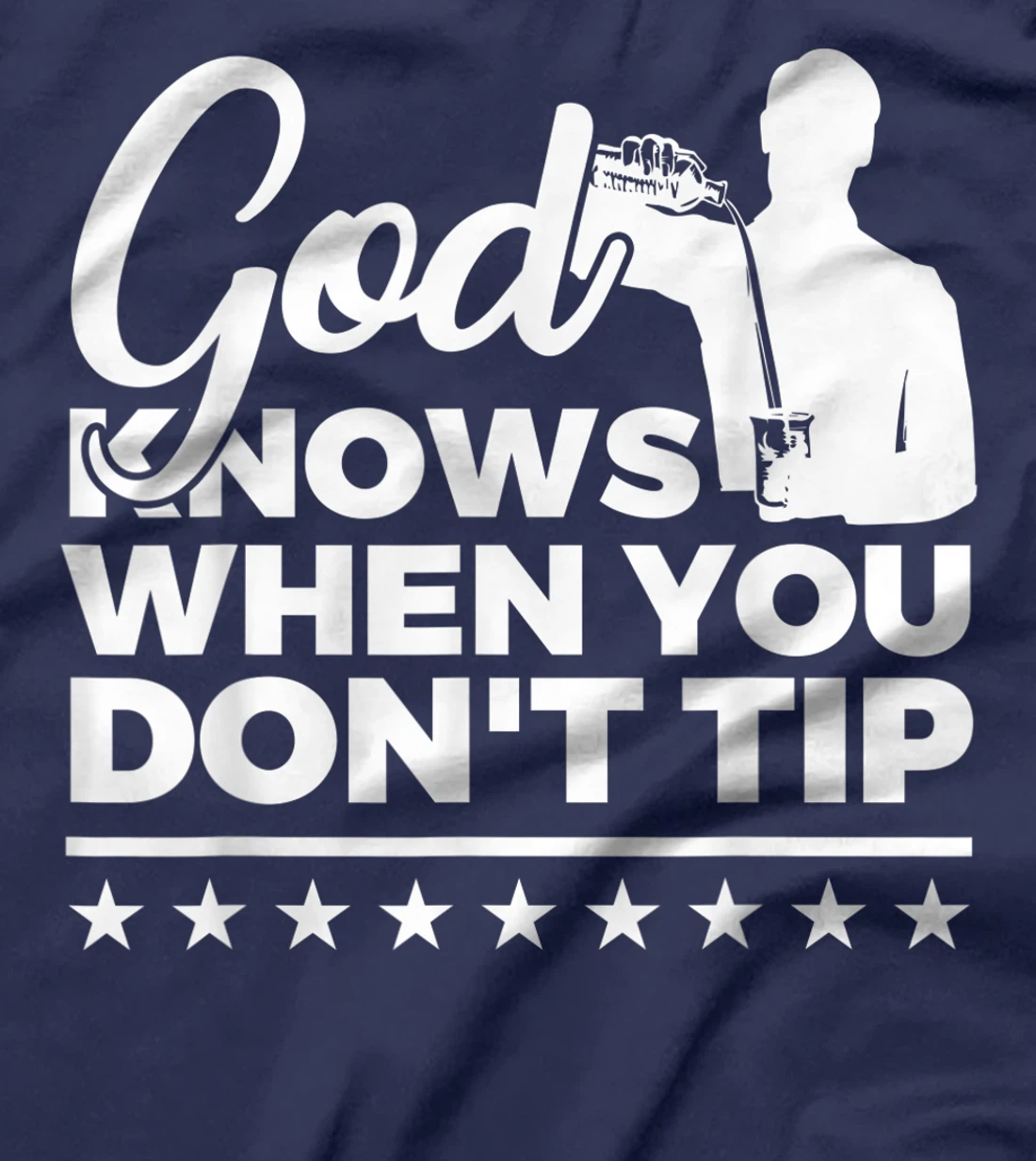 Mens Bartending Bartender Gifts God Knows Barkeeping T-Shirt