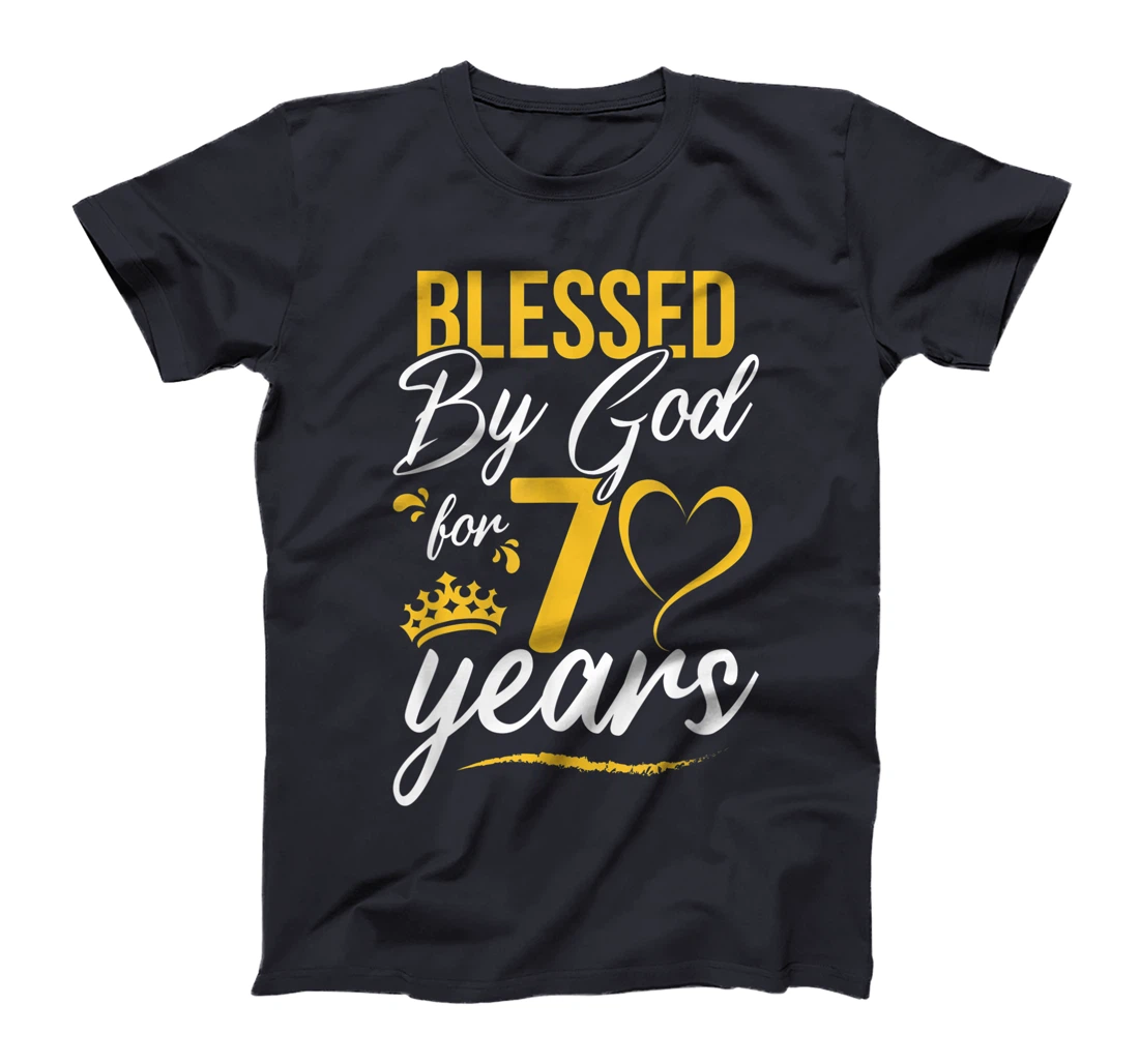 Vintage Happy 70 years Blessed by God for 70th Birthday gift T-Shirt