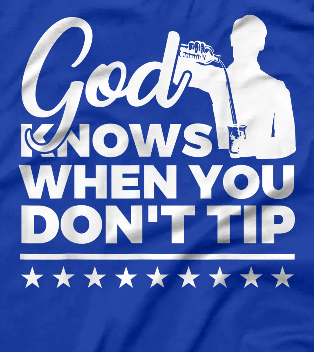 Mens Bartending Bartender Gifts God Knows Barkeeping T-Shirt