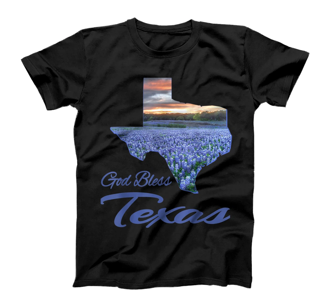 Christian, Texas Bluebonnet State Pride, God Bless Texas T-Shirt