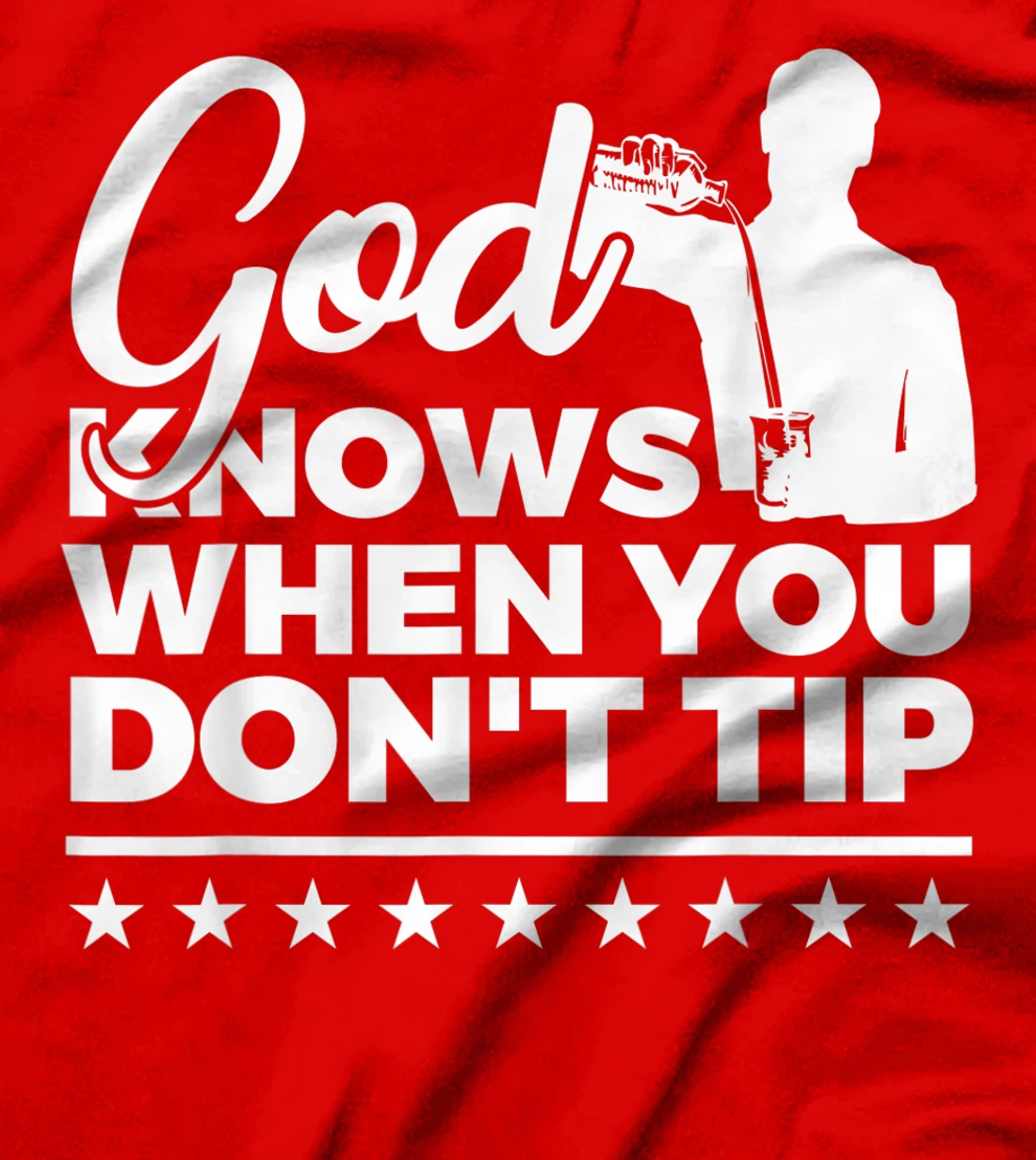 Mens Bartending Bartender Gifts God Knows Barkeeping T-Shirt