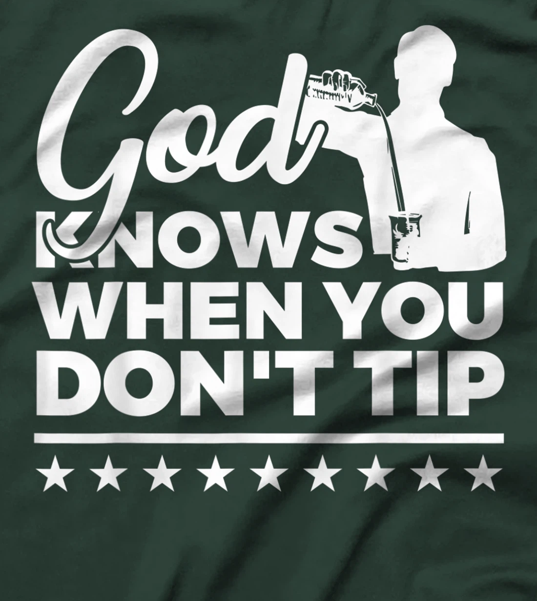 Mens Bartending Bartender Gifts God Knows Barkeeping T-Shirt