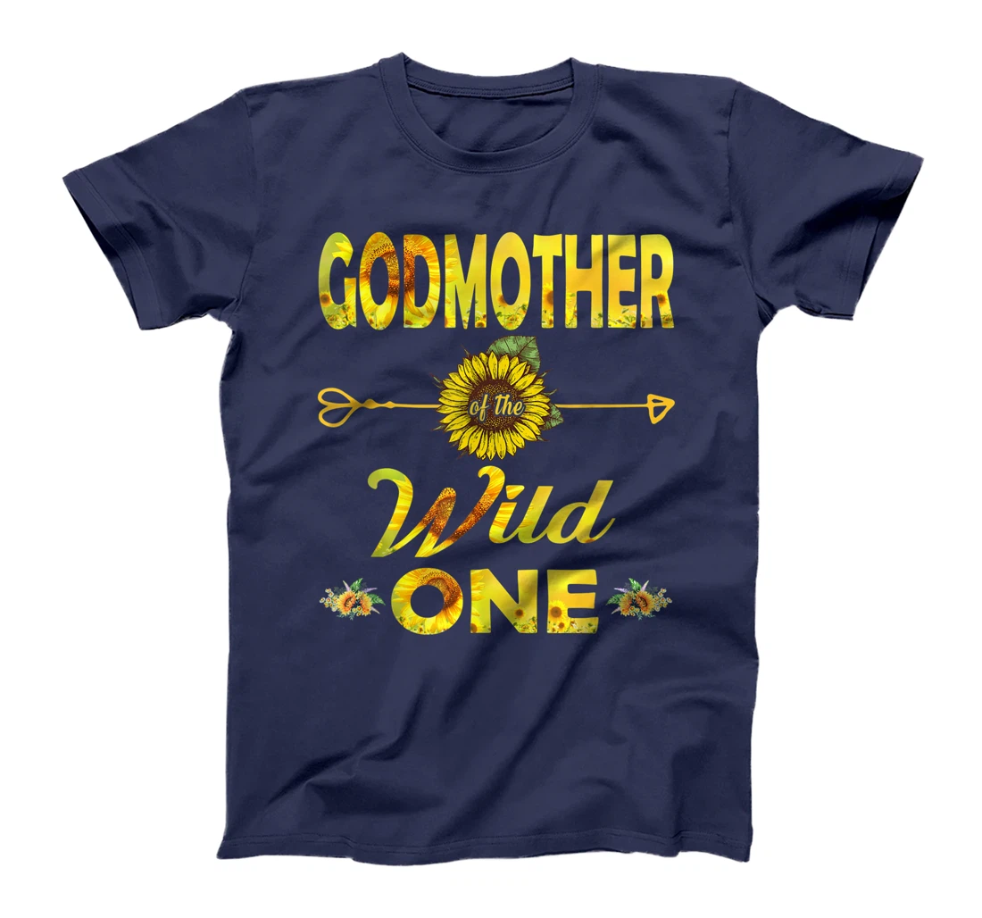 Godmother Of The Wild One-1St Birthday Sunflower Outfit T-Shirt