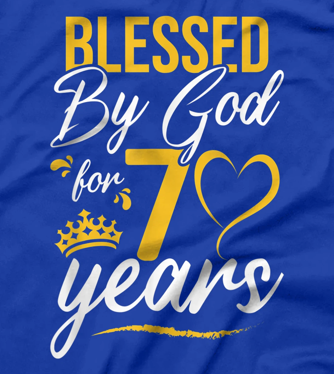 Vintage Happy 70 years Blessed by God for 70th Birthday gift T-Shirt