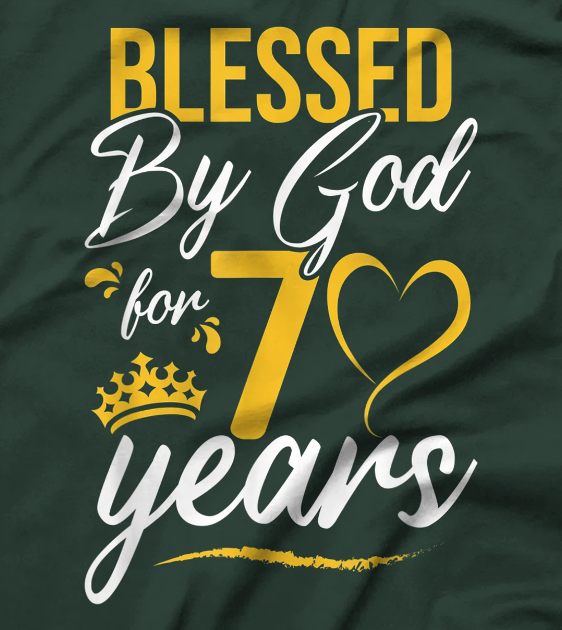 Vintage Happy 70 years Blessed by God for 70th Birthday gift T-Shirt