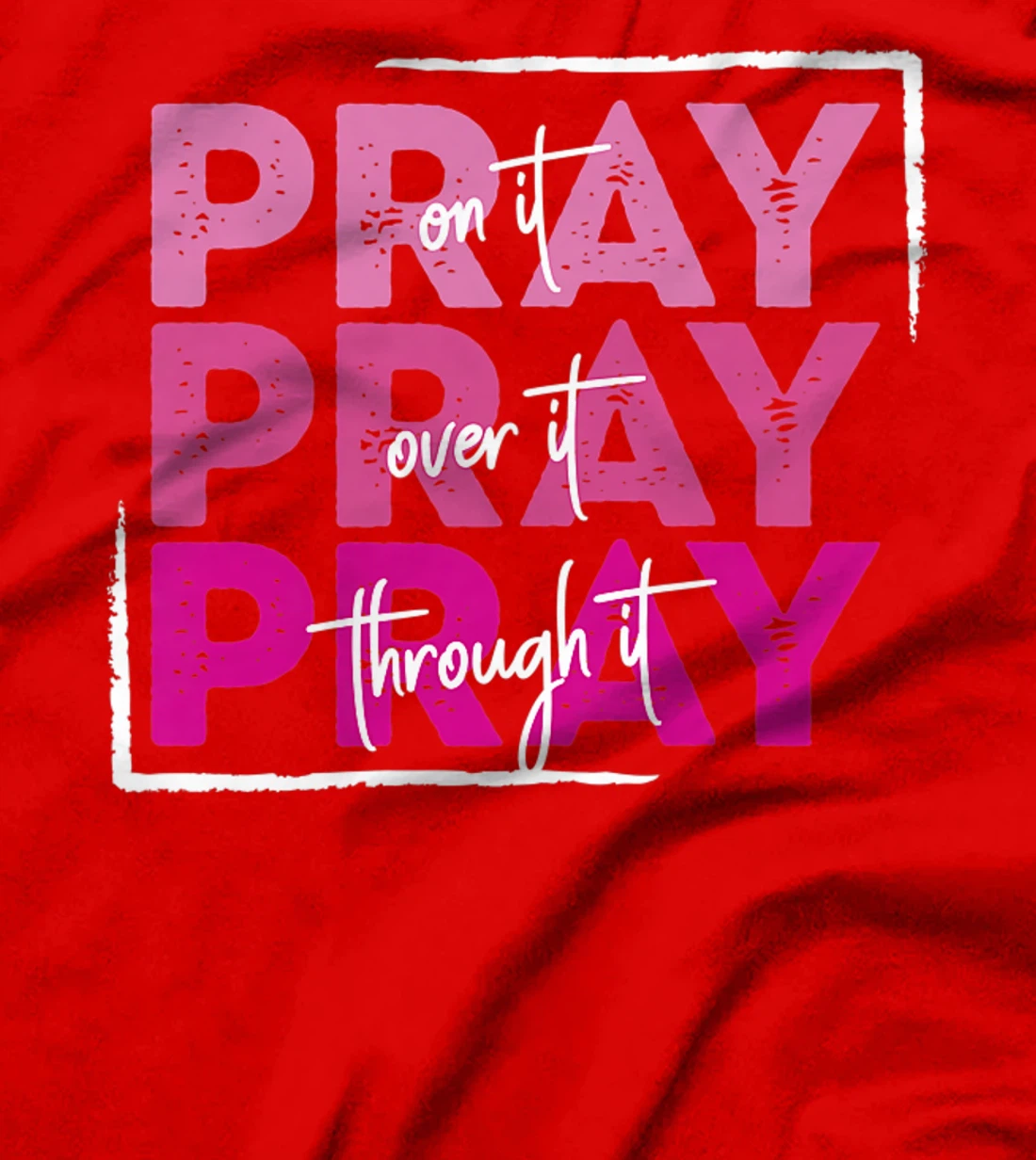 Pray On It Christian Faith Spiritual Give It To God Premium T-Shirt