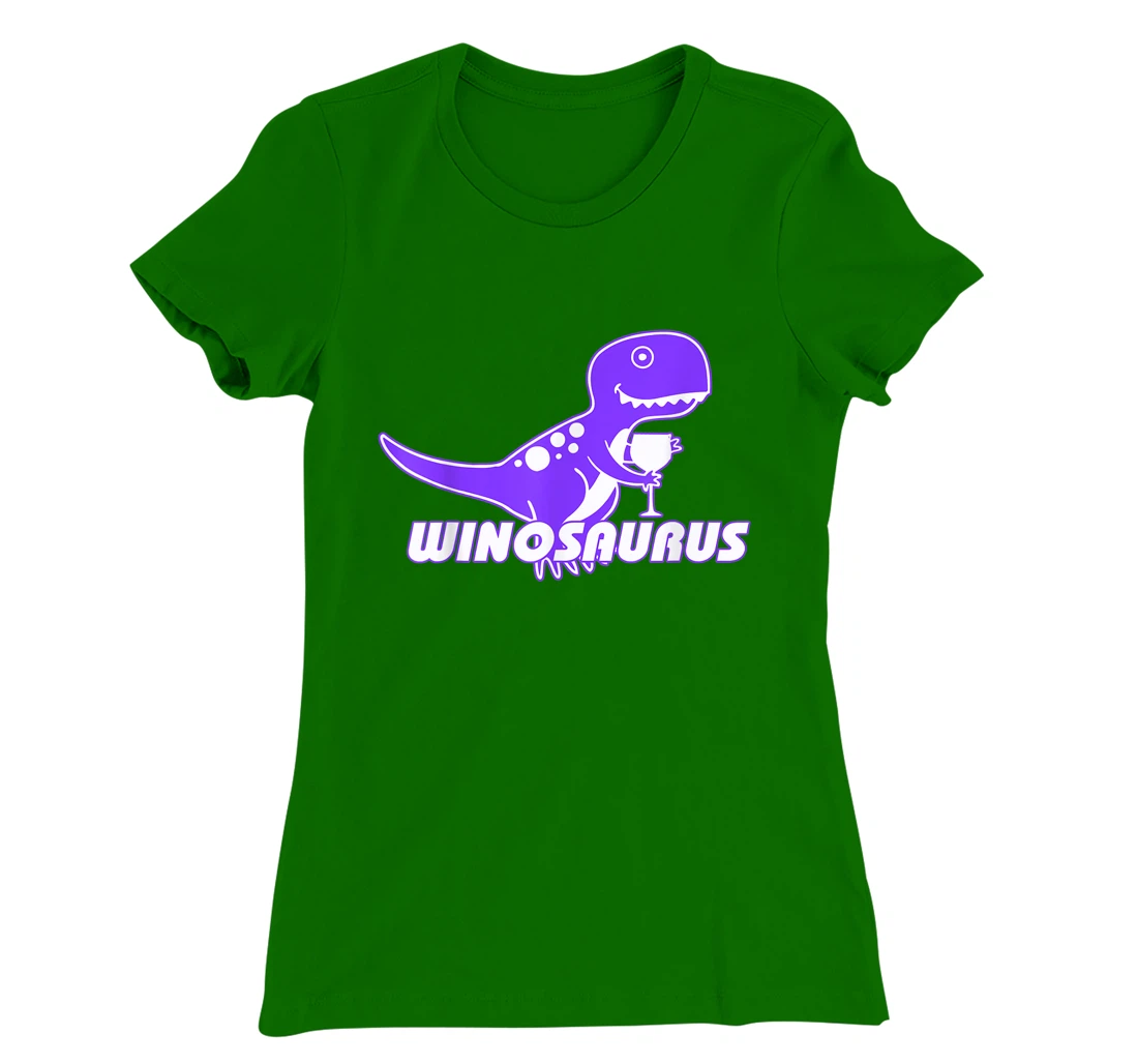 Winosaurus Purple - Funny Wine Dinosaur Pun Vineyard T-Shirt, Women T-Shirt