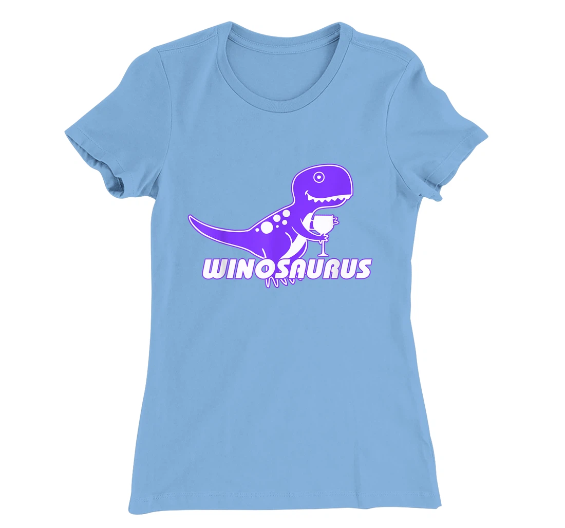 Winosaurus Purple - Funny Wine Dinosaur Pun Vineyard T-Shirt, Women T-Shirt
