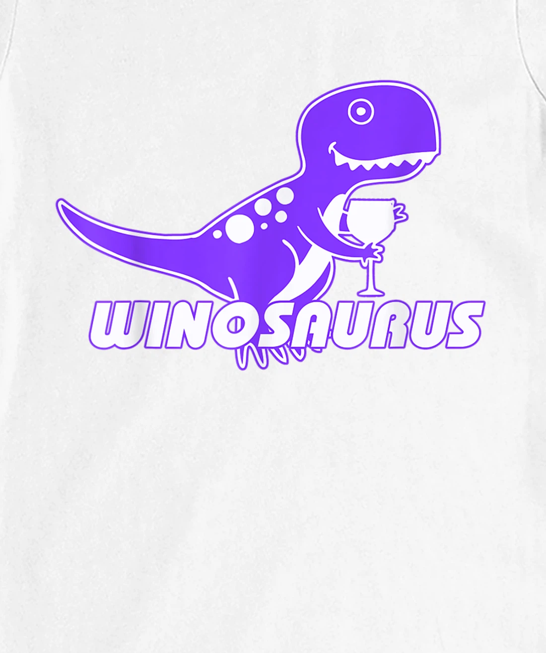 Winosaurus Purple - Funny Wine Dinosaur Pun Vineyard T-Shirt, Women T-Shirt