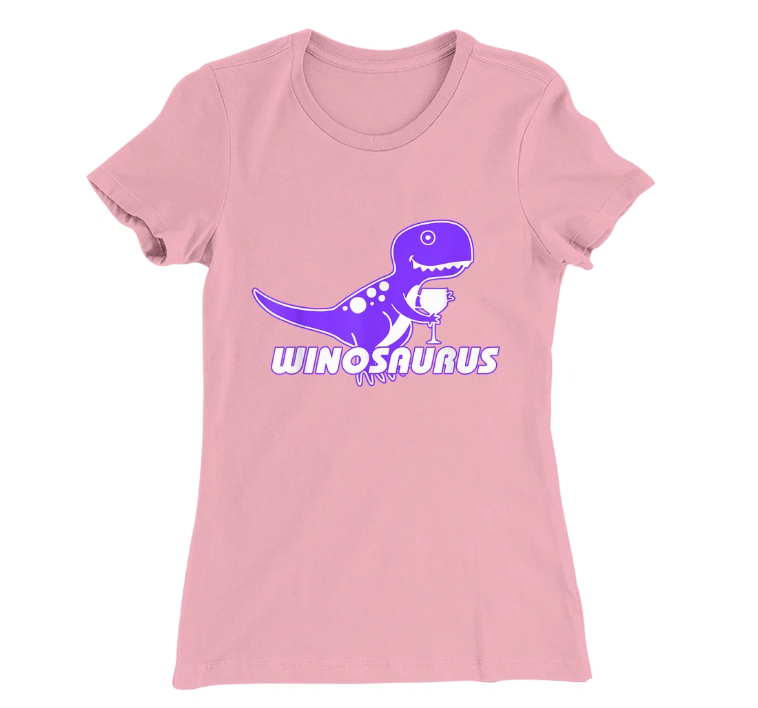 Winosaurus Purple - Funny Wine Dinosaur Pun Vineyard T-Shirt, Women T-Shirt