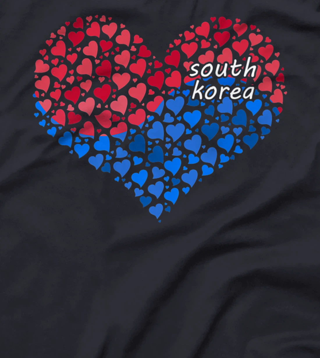 South Korea Flag Korean Heart Love T-Shirt, Kid T-Shirt and Women T-Shirt