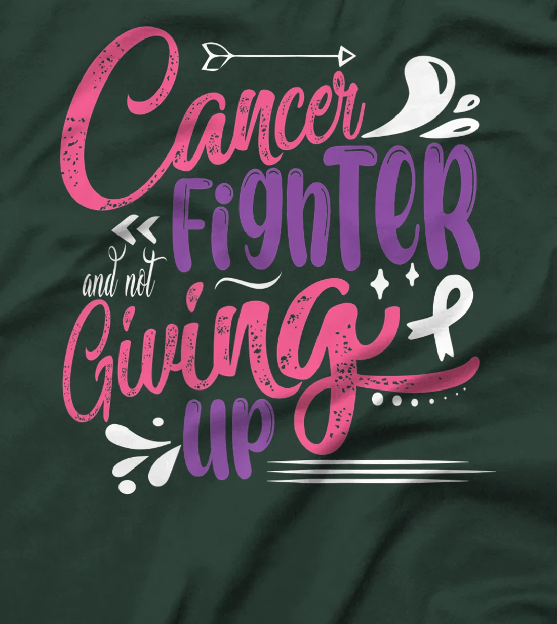 Cancer Fighter And Not Giving Up | Breast Cancer T-Shirt, Kid T-Shirt and Women T-Shirt