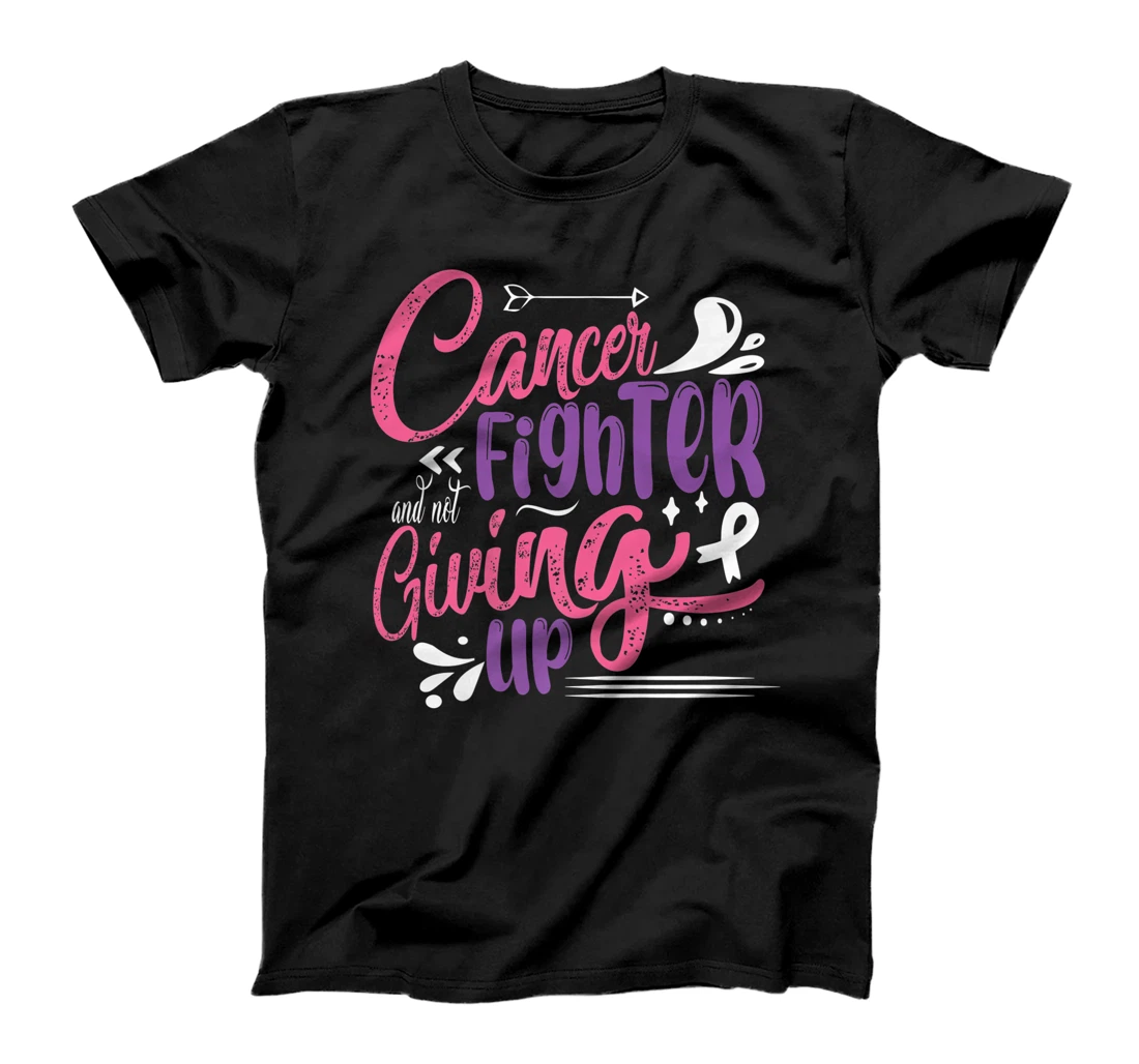 Cancer Fighter And Not Giving Up | Breast Cancer T-Shirt, Kid T-Shirt and Women T-Shirt