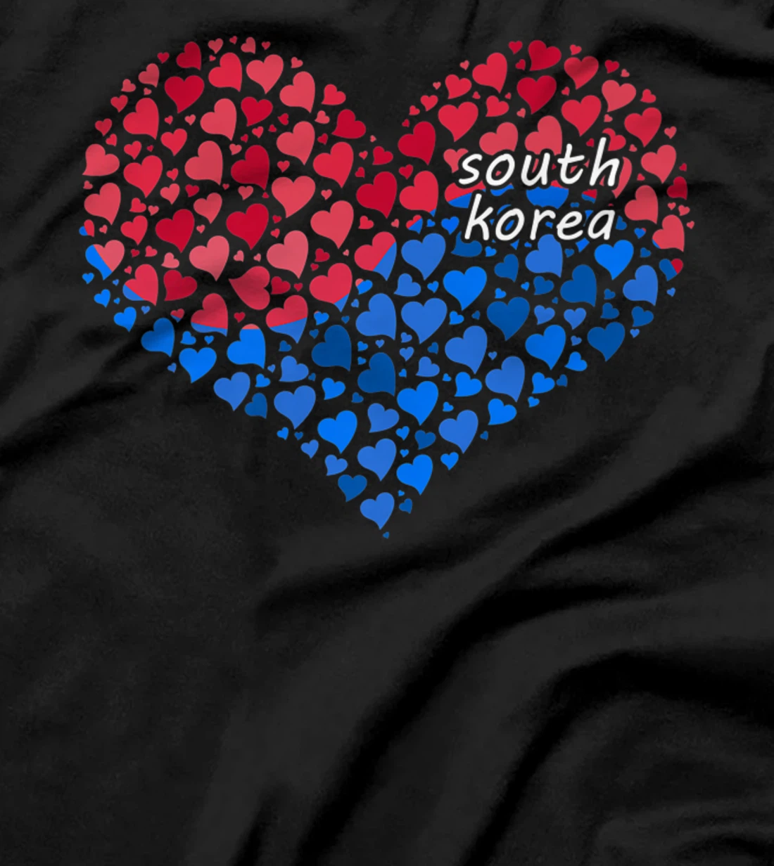South Korea Flag Korean Heart Love T-Shirt, Kid T-Shirt and Women T-Shirt
