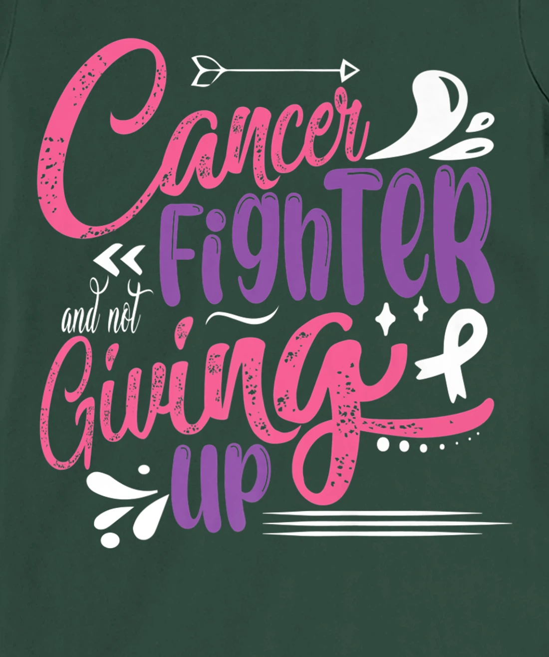 Cancer Fighter And Not Giving Up | Breast Cancer T-Shirt, Kid T-Shirt and Women T-Shirt
