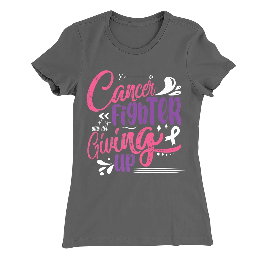Cancer Fighter And Not Giving Up | Breast Cancer T-Shirt, Kid T-Shirt and Women T-Shirt