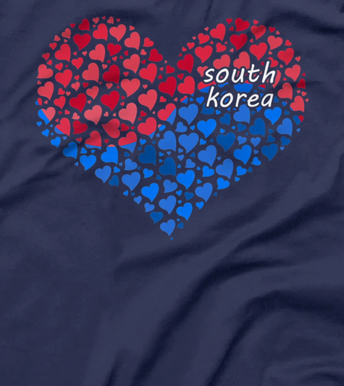 South Korea Flag Korean Heart Love T-Shirt, Kid T-Shirt and Women T-Shirt