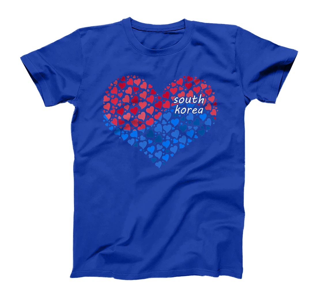 South Korea Flag Korean Heart Love T-Shirt, Kid T-Shirt and Women T-Shirt
