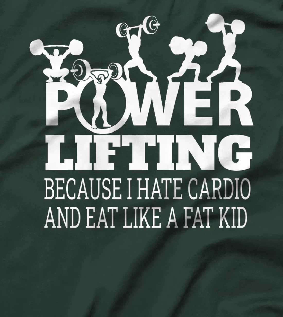 Powerlifting Because I Hate Cardio Humor Sarcasm Gym Costume T-Shirt, Women T-Shirt