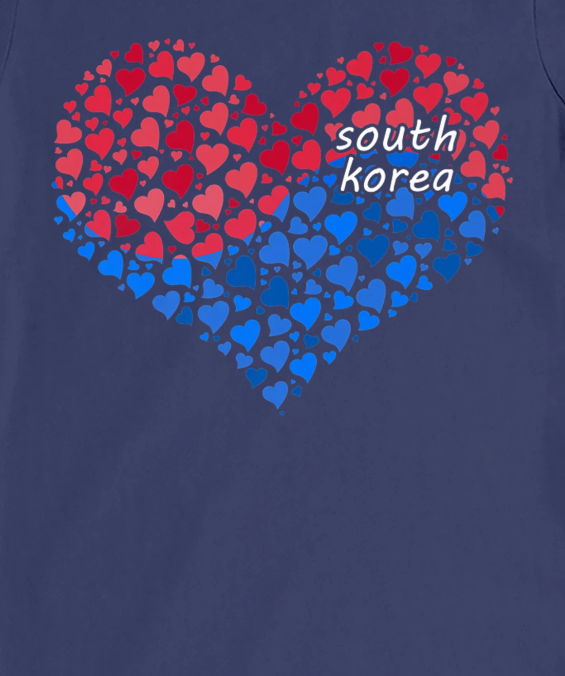 South Korea Flag Korean Heart Love T-Shirt, Kid T-Shirt and Women T-Shirt