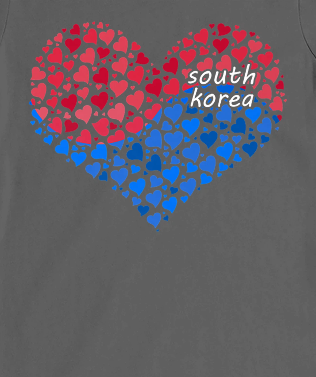 South Korea Flag Korean Heart Love T-Shirt, Kid T-Shirt and Women T-Shirt