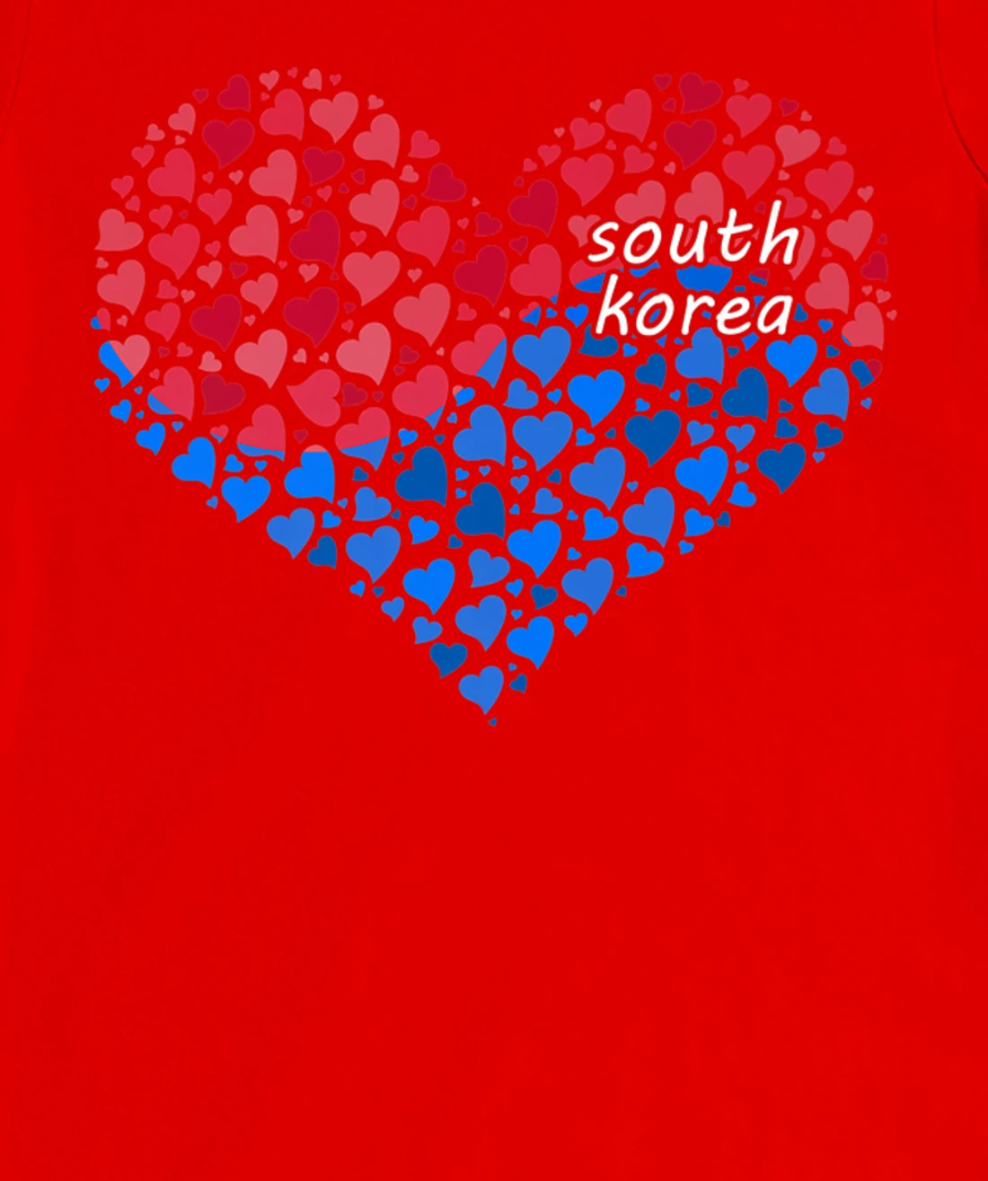 South Korea Flag Korean Heart Love T-Shirt, Kid T-Shirt and Women T-Shirt