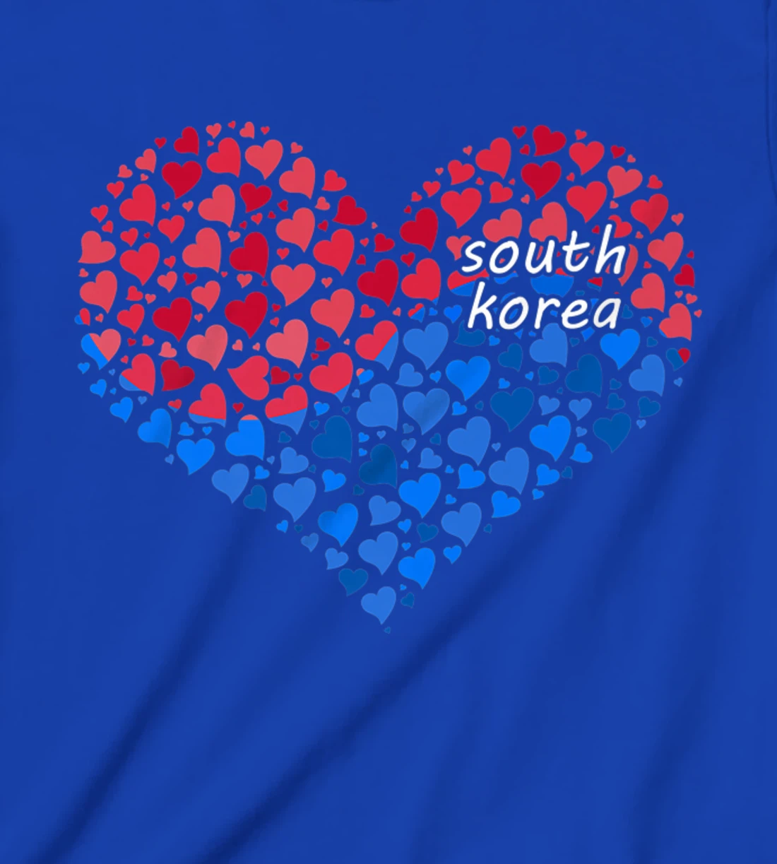South Korea Flag Korean Heart Love T-Shirt, Kid T-Shirt and Women T-Shirt