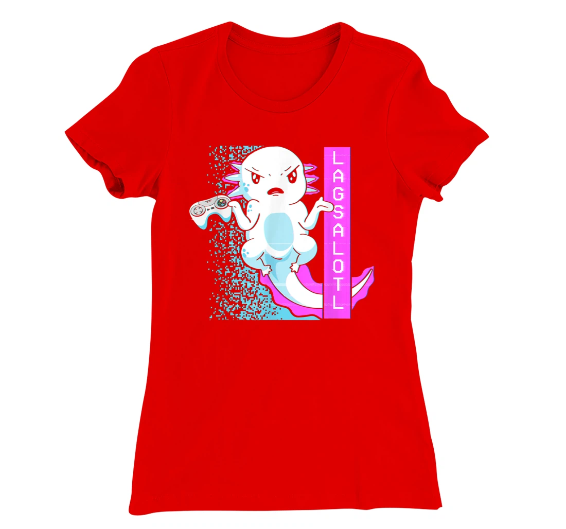 Axolotl Gamer Lag Funny Video Gaming Game Lagsalotl T-Shirt, Kid T-Shirt and Women T-Shirt