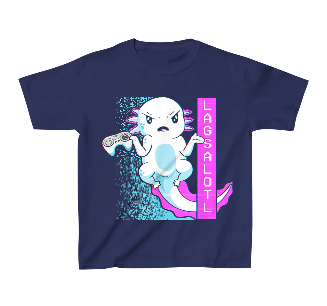 Axolotl Gamer Lag Funny Video Gaming Game Lagsalotl T-Shirt, Kid T-Shirt and Women T-Shirt