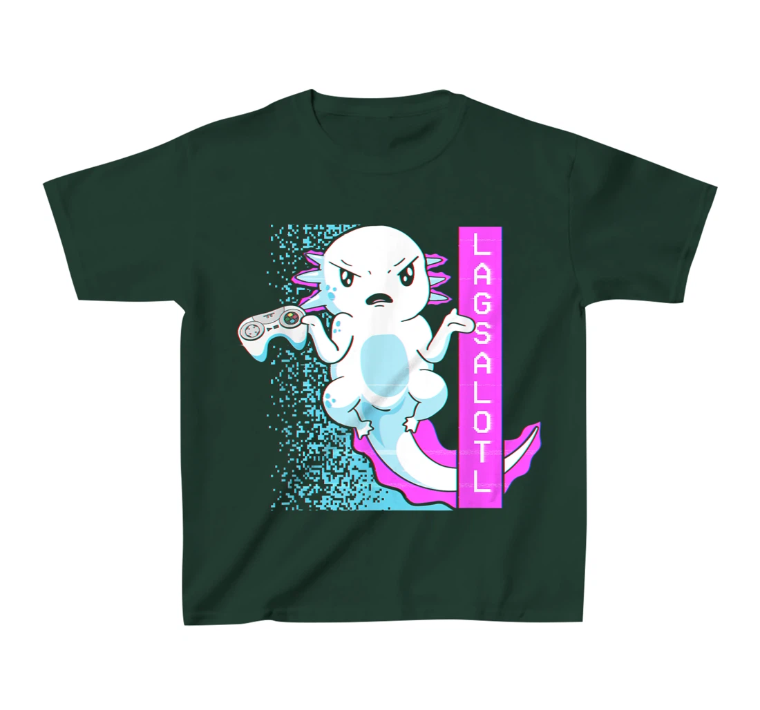 Axolotl Gamer Lag Funny Video Gaming Game Lagsalotl T-Shirt, Kid T-Shirt and Women T-Shirt