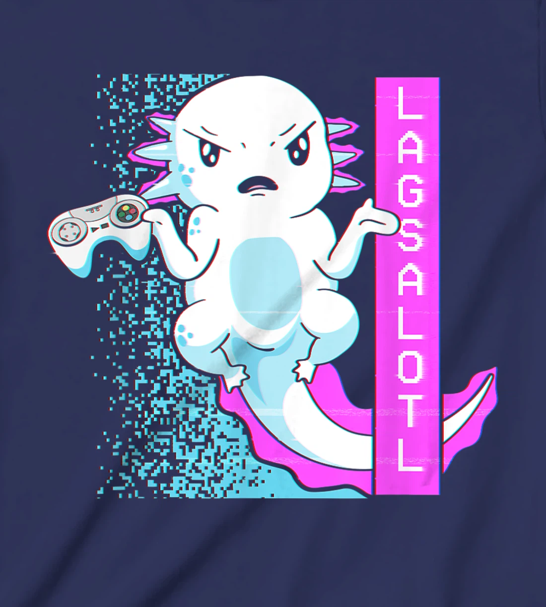 Axolotl Gamer Lag Funny Video Gaming Game Lagsalotl T-Shirt, Kid T-Shirt and Women T-Shirt