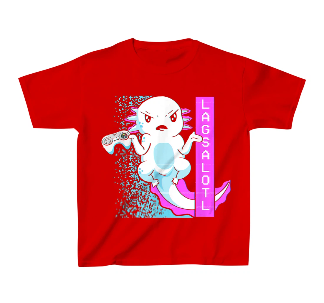Axolotl Gamer Lag Funny Video Gaming Game Lagsalotl T-Shirt, Kid T-Shirt and Women T-Shirt