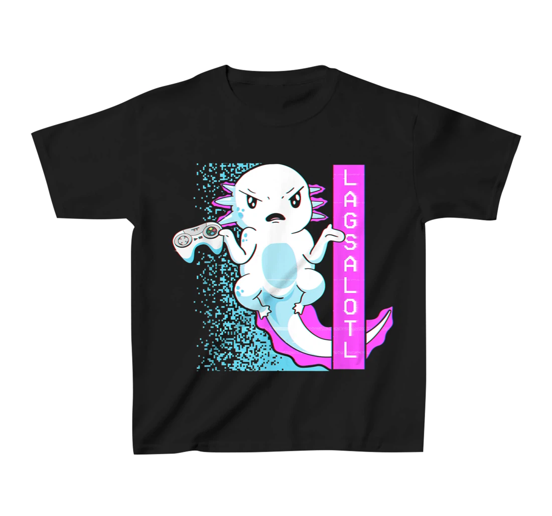 Axolotl Gamer Lag Funny Video Gaming Game Lagsalotl T-Shirt, Kid T-Shirt and Women T-Shirt
