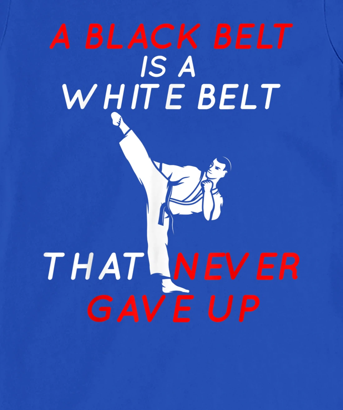 A Black Belt is A White Belt That Never Gave Up Karate Funny T-Shirt, Women T-Shirt