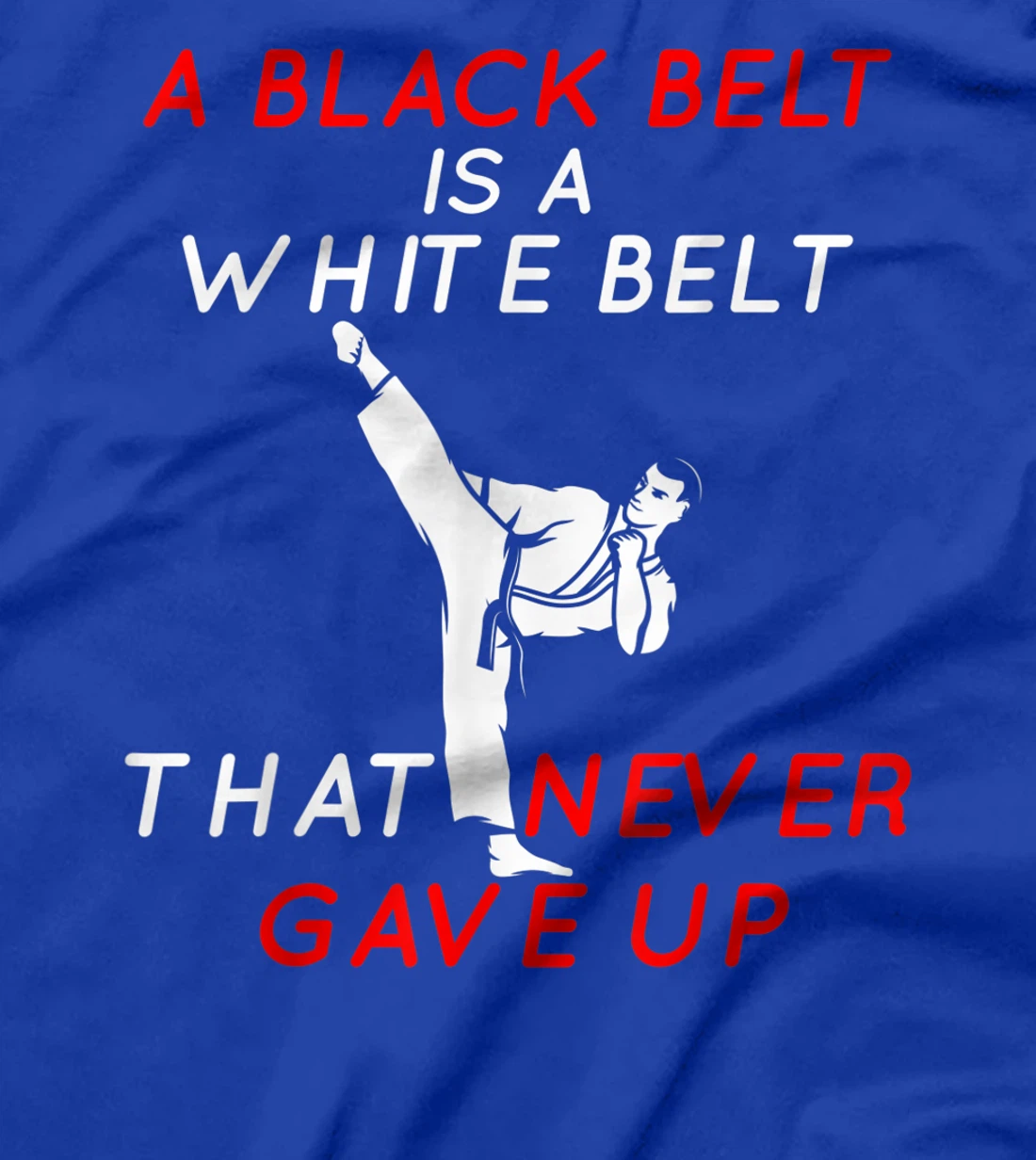 A Black Belt is A White Belt That Never Gave Up Karate Funny T-Shirt, Women T-Shirt