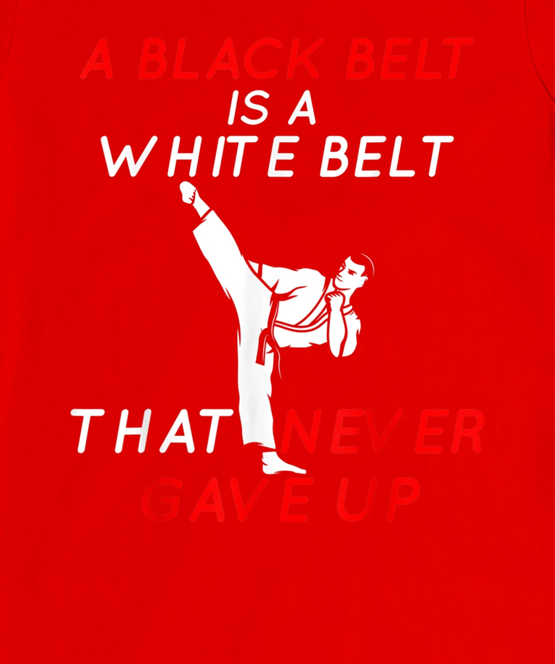 A Black Belt is A White Belt That Never Gave Up Karate Funny T-Shirt, Women T-Shirt