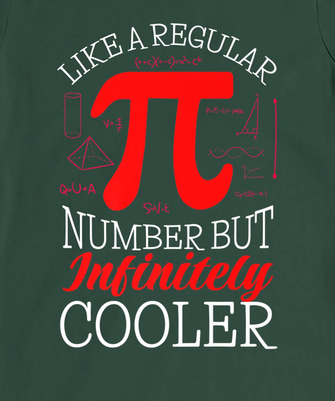 Funny Pi Day Like a Regular Number But Infinitely Cooler T-Shirt, Kid T-Shirt and Women T-Shirt