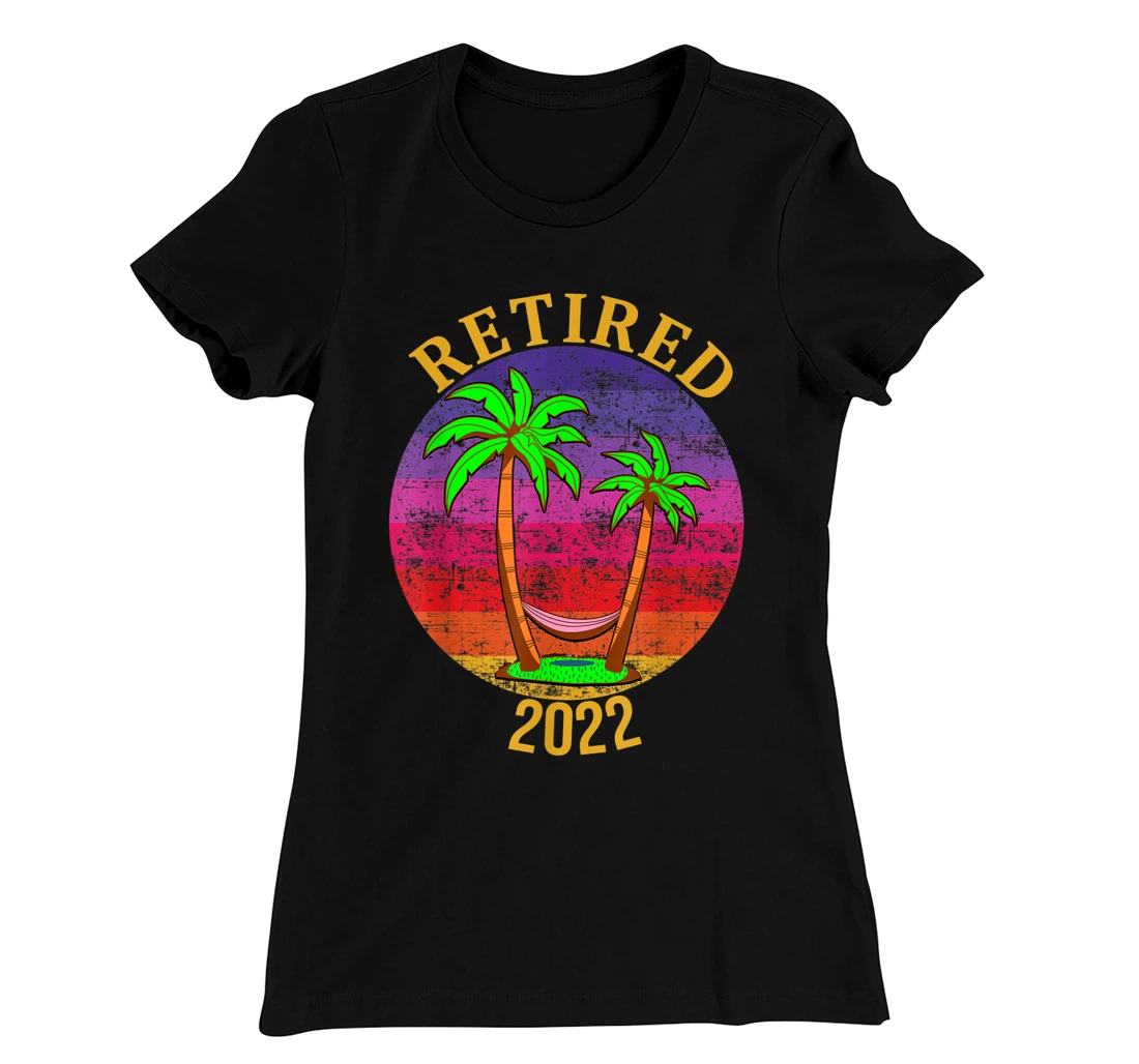 Retired 2022 Beach Palm Trees and Hammock T-Shirt, Women T-Shirt